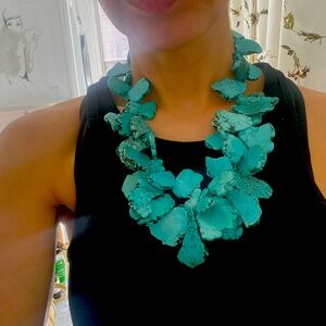 Nest Solid Turquoise Statement Necklace